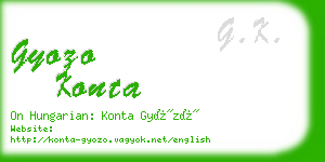 gyozo konta business card